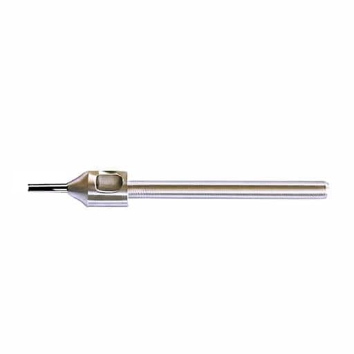 Scharf 1mm long hair FUE punch with longitudinal slit tip for no-shave donor extraction
