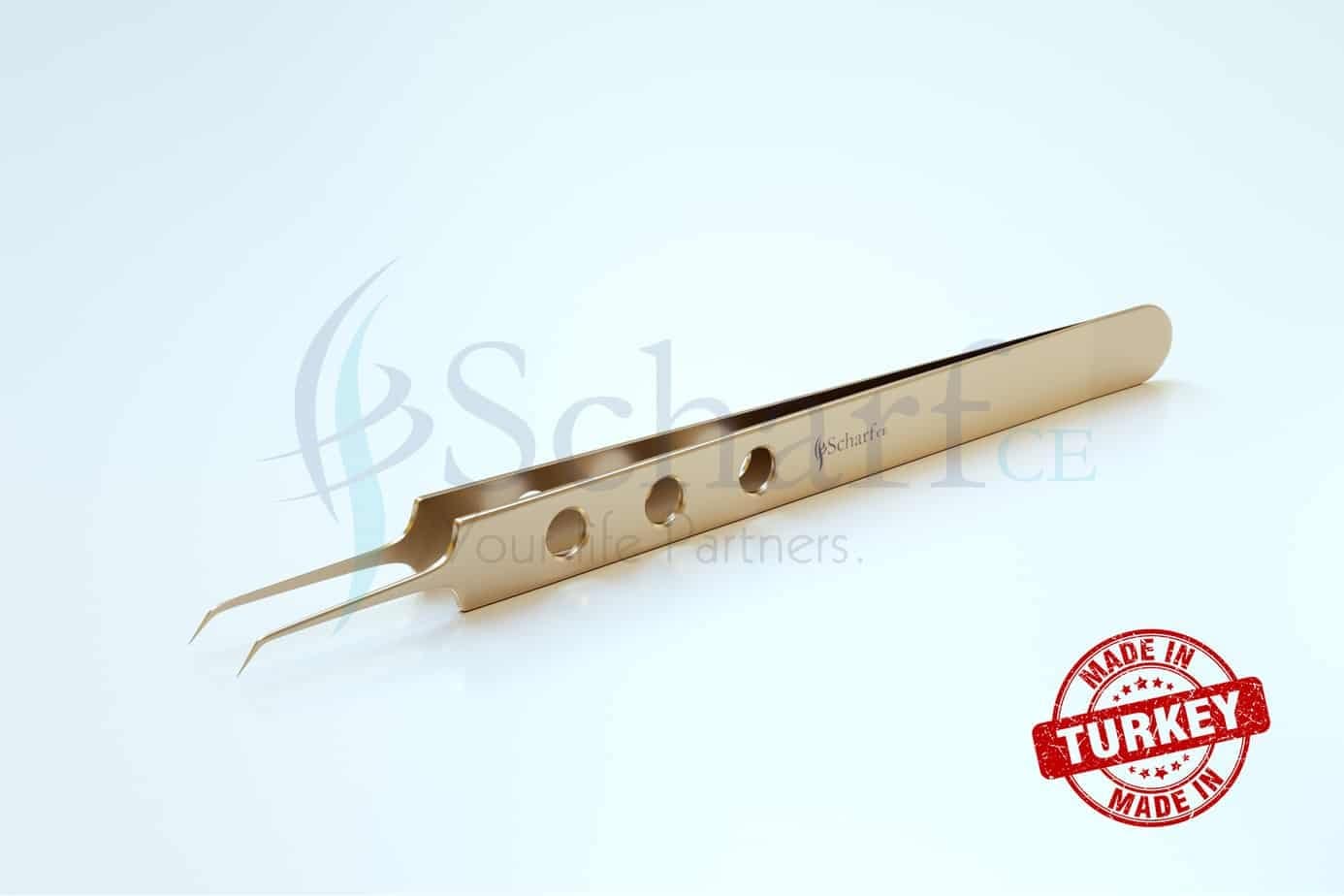 Implant Forceps Gold with Holes 4mm
