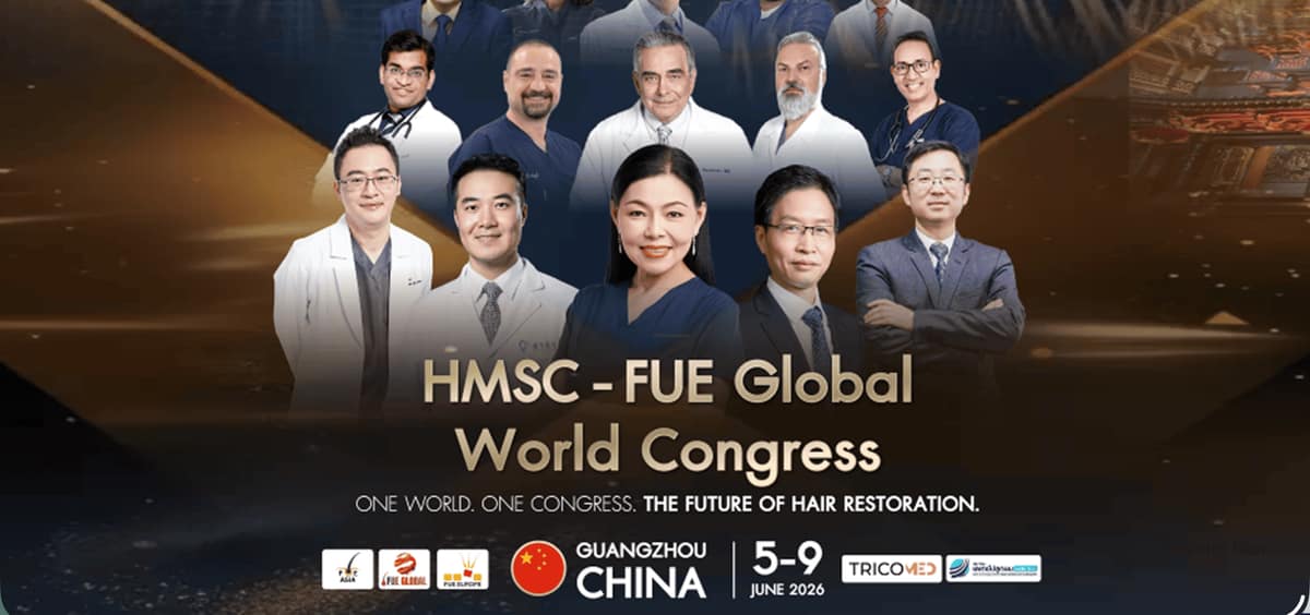 The HMSC 3rd FUE Global World Congress is taking place in Guangzhou, China from June 5 to June 8, 2026